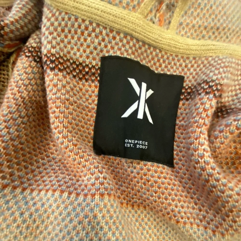 Onepiece Norwegian Zip-Up Hooded Sweater-Knit Geo Design Onesie - Unisex XS - Picture 7 of 15